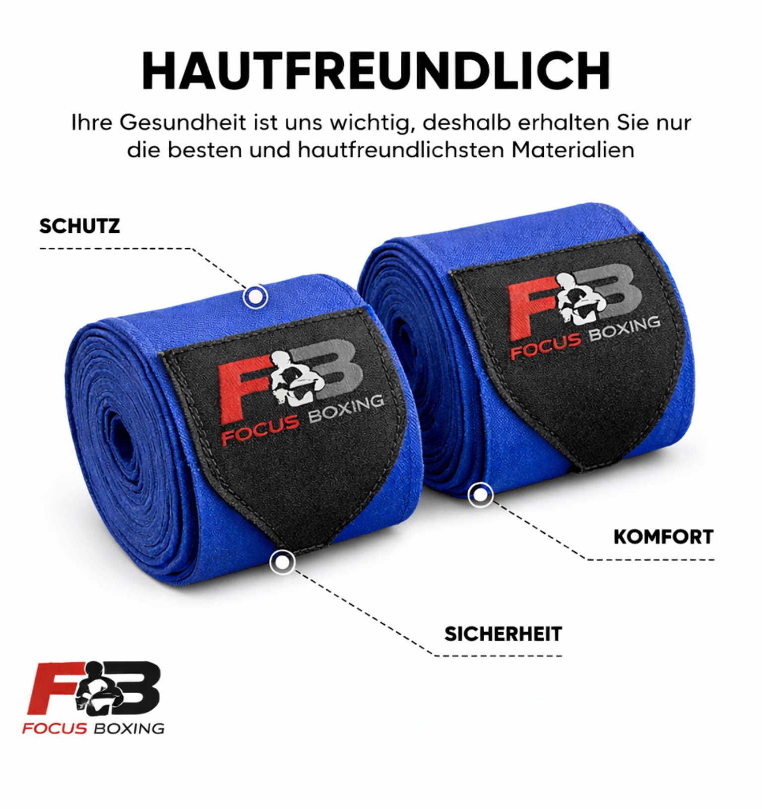 Boxbandagen 4,5 Meter Blau