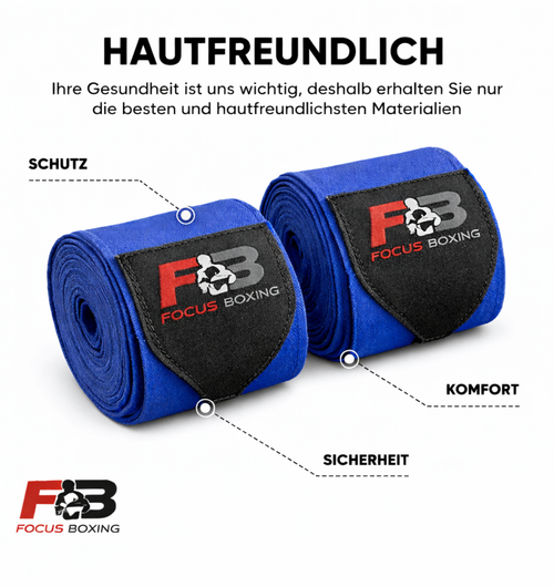 Boxbandagen 4,5 Meter Blau
