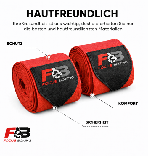 Boxbandagen 4,5 Meter Rot